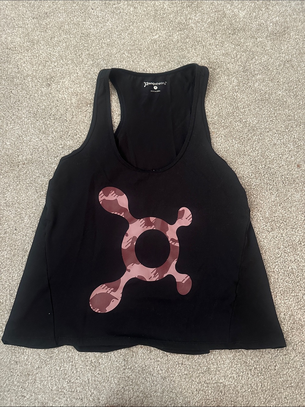 Orangetheory pink camo logo flow tank
